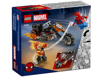 LEGO set 76335 Spider-Man vs. Ghost Rider Motorcycle Box Back