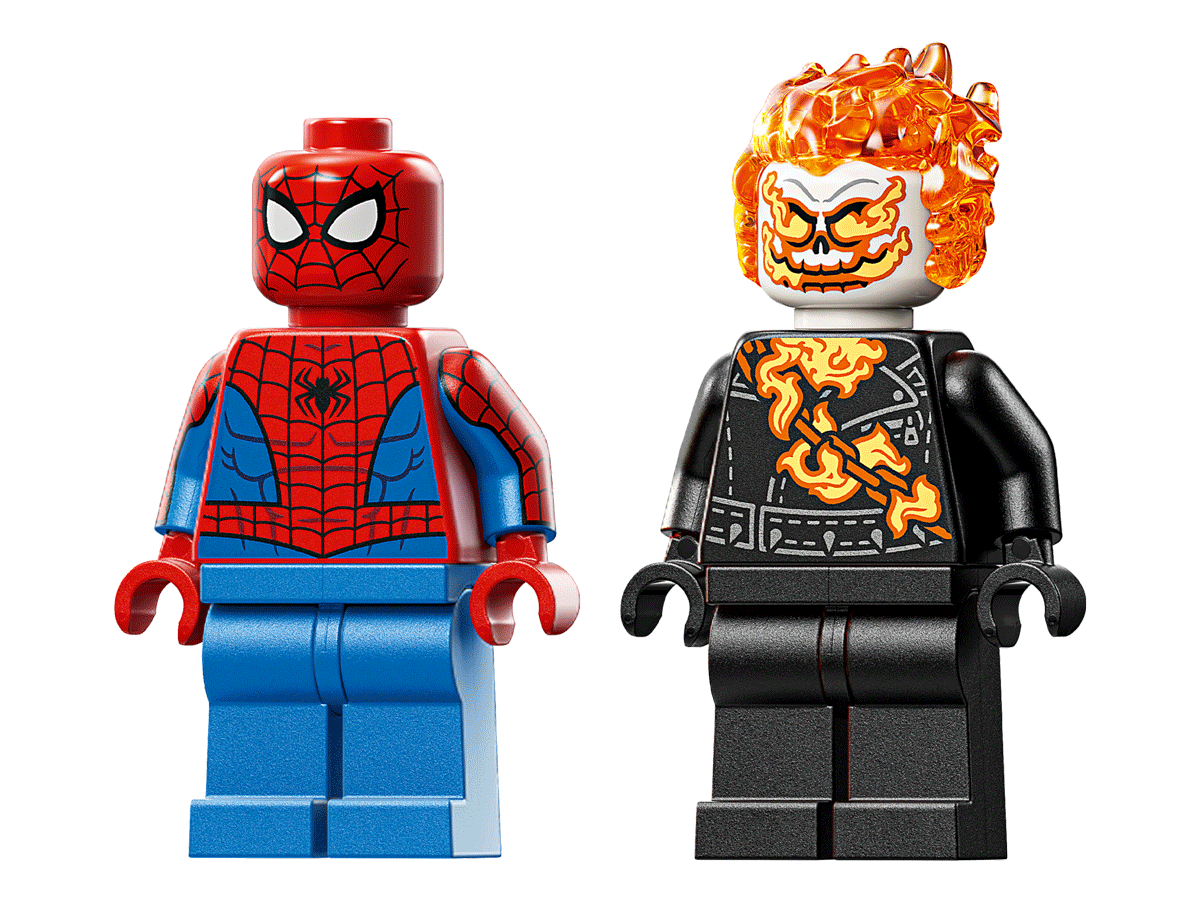 LEGO set 76335 Spider-Man vs. Ghost Rider Motorcycle Minifigs