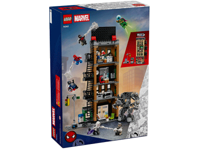 LEGO set 76342 Spider-Man vs. Mysterio: The Daily Bugle Box Back