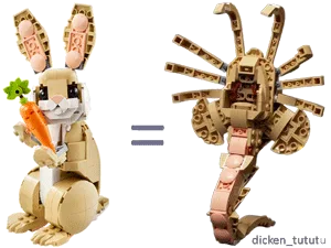 LEGO Cute Bunny alt build Alien Facehugger by dicken_tututu