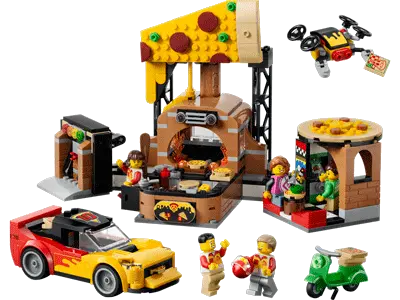 LEGO Pizza Delivery Experience with Vehicles set 60496