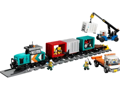 LEGO Harbor Freight Train with Crane & Truck set 60509