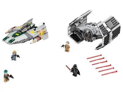 Vader's TIE Advanced vs. A-Wing Starfighter