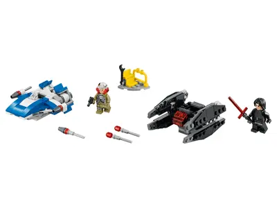 LEGO A-Wing vs. TIE Silencer Microfighters set 75196