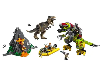 T. rex vs. Dino-Mech Battle