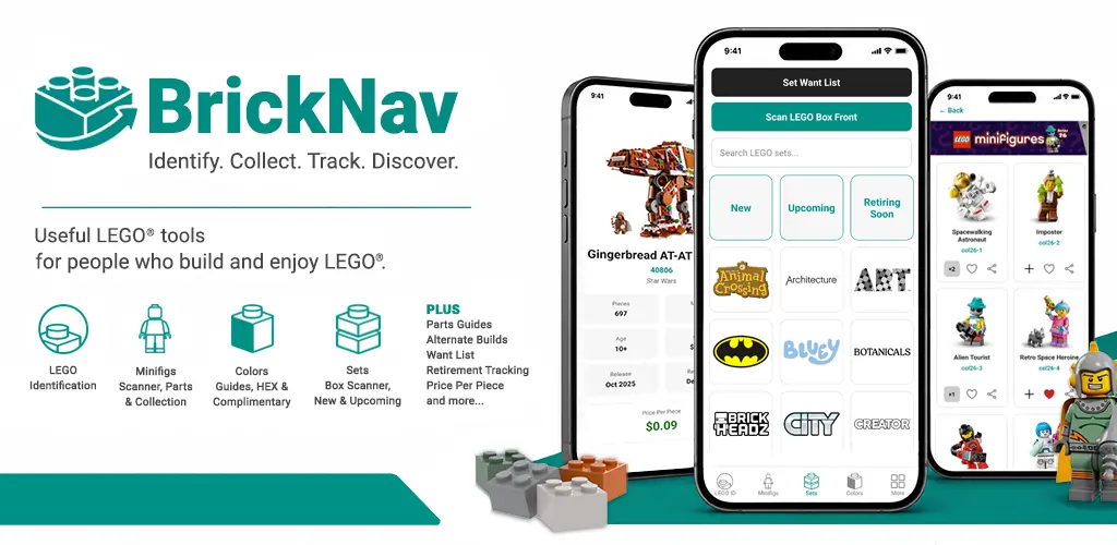 BrickNav app screenshots