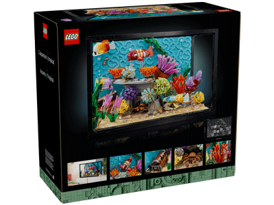 LEGO set 10366 Tropical Aquarium Box Back