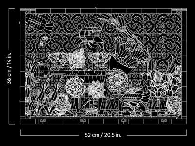 LEGO set 10366 Tropical Aquarium Dimensions
