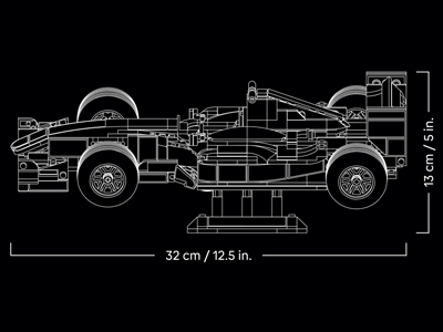LEGO set 11375 Ferrari F2004 & Michael Schumacher Dimensions