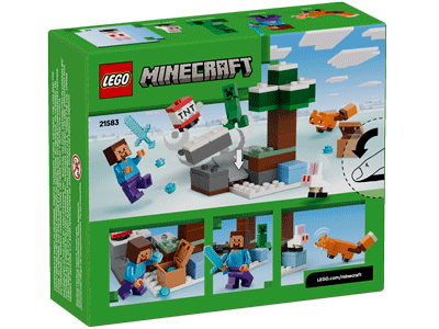 21583-box-back LEGO set 21583 Steve's Taiga Adventure Box Back