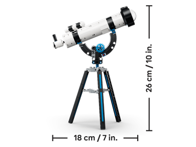 LEGO set 31378 Space Exploration Telescope Dimensions