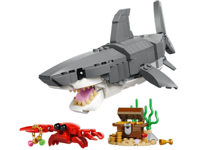 Fierce Shark with a Treasure Chest