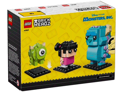 LEGO set 40861 Sulley, Mike and Boo Figures Box Back