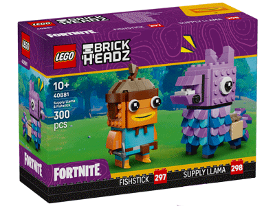 LEGO set 40881 Supply Llama & Fishstick Figures Box Front