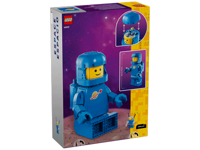 LEGO set 40921 Up-Scaled Blue Astronaut Minifigure Box Back