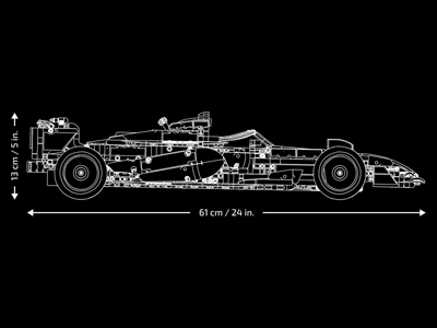 LEGO set 42228 McLaren MCL39 F1 Car Dimensions