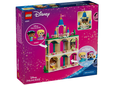 LEGO set 43291 Mini Belle & Tiana with Castle Box Back