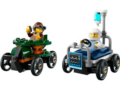 Airplane vs. Hospital Bed Race Car Pack