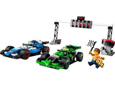 F1 Grid with VCARB & Sauber Race Cars