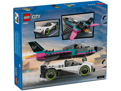 LEGO set 60489 Jet vs. Car Box Back