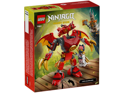 LEGO set 71851 Kai's Dragon Mech Battle Pack Box Back