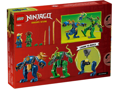 LEGO set 71853 Jay's Dragon Mech Fight Box Back
