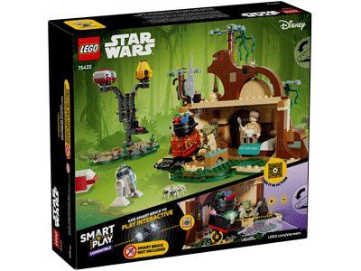 LEGO set 75422 SMART Play: Yoda's Hut and Jedi Training Box Back