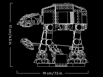 LEGO set 75440 AT-AT Dimensions