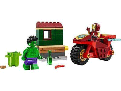 Iron Man with Bike and The Hulk