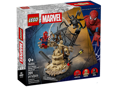 LEGO set 76334 Epic Battle: Spider-Man vs. Sandman Box Front