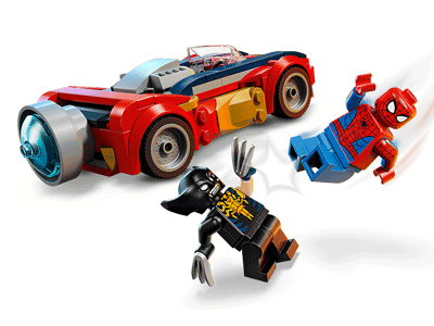 LEGO set 76336 Spider-Man Car vs. Venomized Wolverine