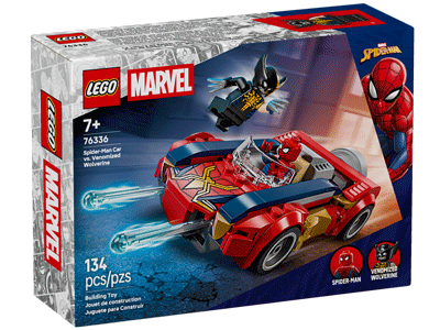 LEGO set 76336 Spider-Man Car vs. Venomized Wolverine Box Front