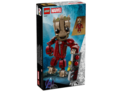 LEGO set 76341 Ravager Jumpsuit Groot Box Back