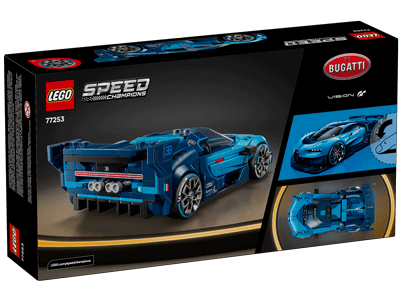 LEGO set 77253 Bugatti Vision GT Hyper Sports Car Box Back