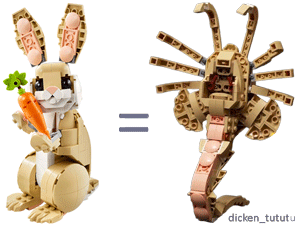 LEGO Cute Bunny alt build Alien Facehugger by dicken_tututu