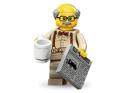Retired LEGO Grandpa Minifigure