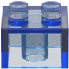 LEGO Brick Color Trans Dark Blue