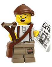 LEGO Newspaper Kid Minifigure