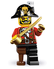 LEGO Pirate Captain Minifigure