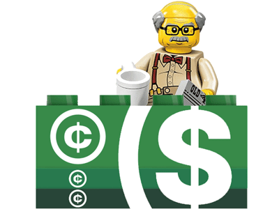 Retired LEGO Grandpa Minifigure